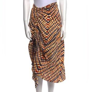 Bimba Y Lola Asymmetrical Patterned Skirt Size 40 (Size 8)